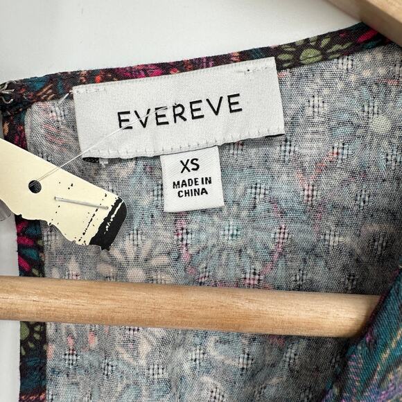 EVEREVE NWT Ember Multicolor Print Puff Sleeve Jumpsuit // XS - Picture 10 of 15